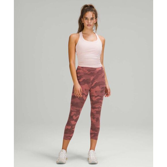 Lululemon Wunder Train HR Crop 23" Heritage 365 Camo Brier Rose Multi  12 NWT - Picture 2 of 6